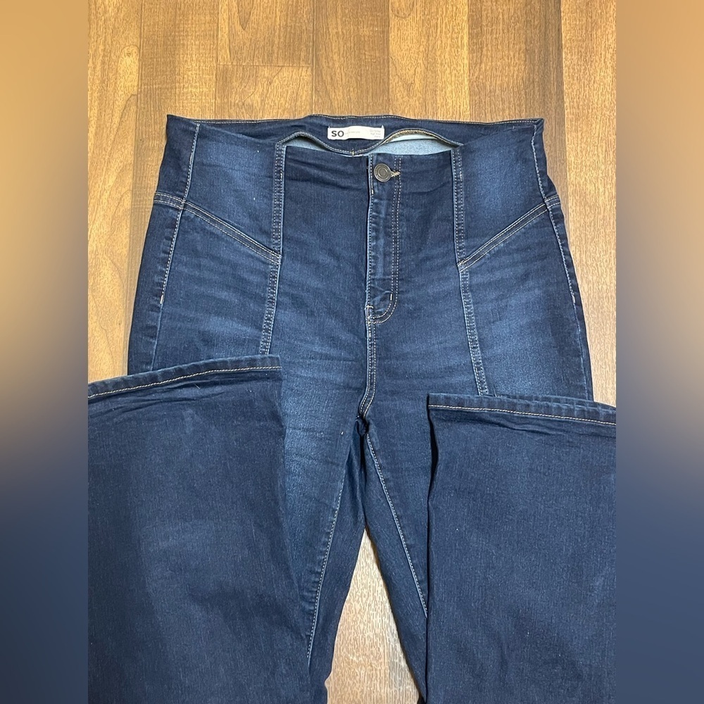 SO Blue Flare Wide Leg Jeans - Picture 7 of 13